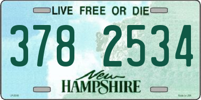NH license plate 3782534