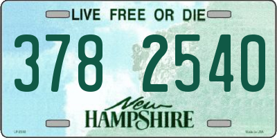 NH license plate 3782540