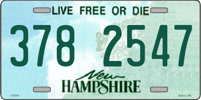 NH license plate 3782547