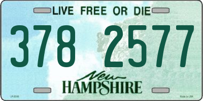 NH license plate 3782577