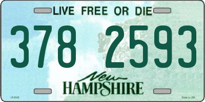 NH license plate 3782593
