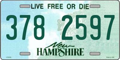 NH license plate 3782597