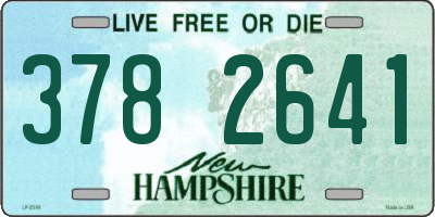 NH license plate 3782641