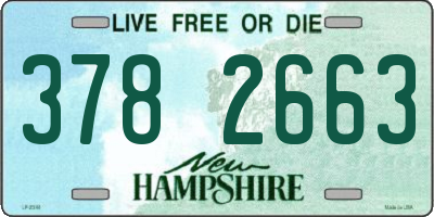 NH license plate 3782663