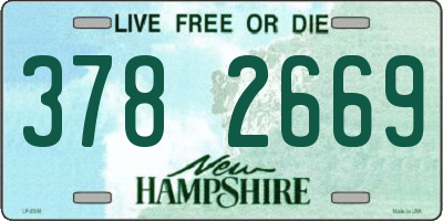 NH license plate 3782669