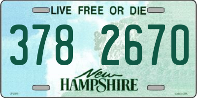 NH license plate 3782670