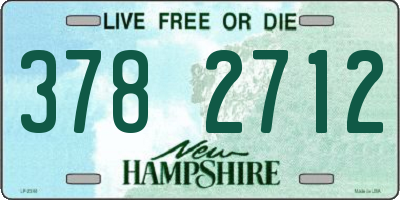 NH license plate 3782712