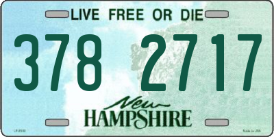 NH license plate 3782717
