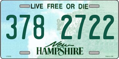 NH license plate 3782722