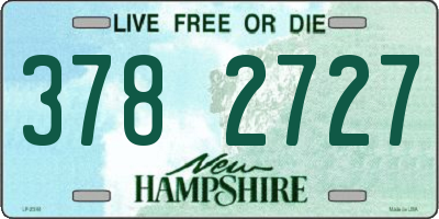 NH license plate 3782727
