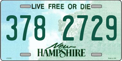 NH license plate 3782729