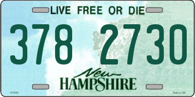 NH license plate 3782730