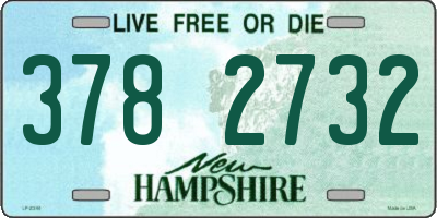 NH license plate 3782732