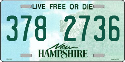 NH license plate 3782736