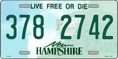NH license plate 3782742