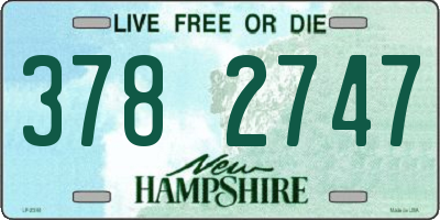 NH license plate 3782747