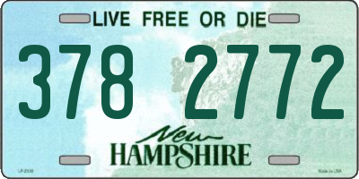 NH license plate 3782772