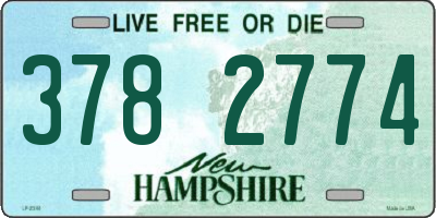 NH license plate 3782774