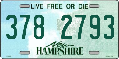 NH license plate 3782793