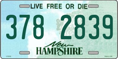NH license plate 3782839