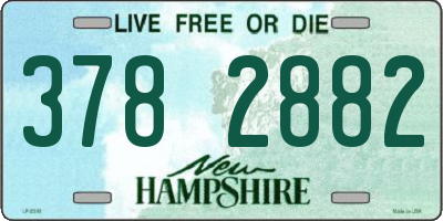 NH license plate 3782882