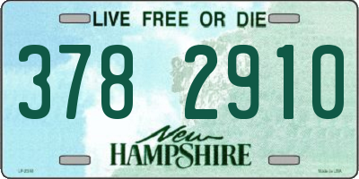 NH license plate 3782910