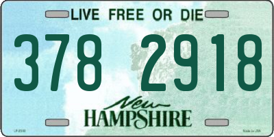 NH license plate 3782918