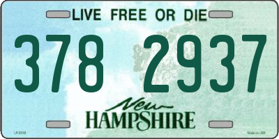 NH license plate 3782937