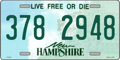 NH license plate 3782948