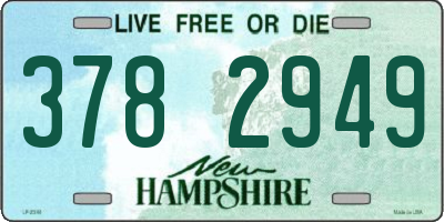 NH license plate 3782949