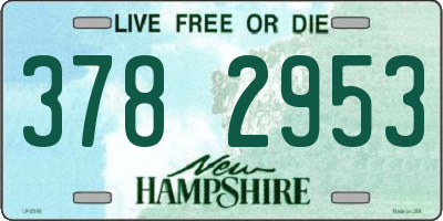 NH license plate 3782953