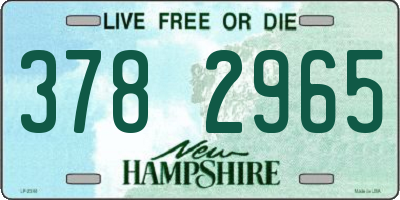 NH license plate 3782965