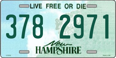 NH license plate 3782971