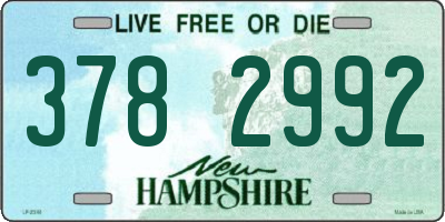NH license plate 3782992