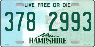 NH license plate 3782993