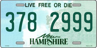 NH license plate 3782999