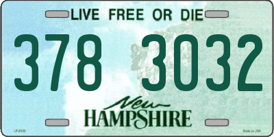 NH license plate 3783032