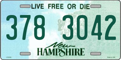 NH license plate 3783042