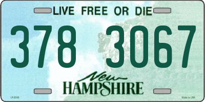 NH license plate 3783067