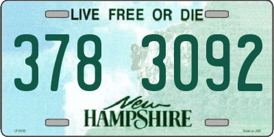 NH license plate 3783092