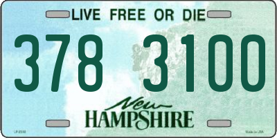NH license plate 3783100