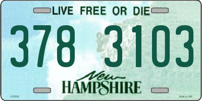 NH license plate 3783103