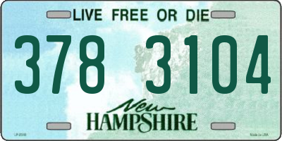 NH license plate 3783104