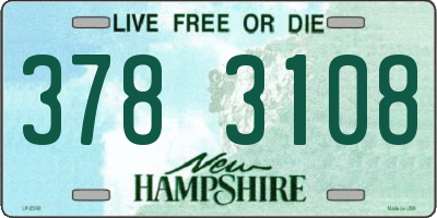 NH license plate 3783108