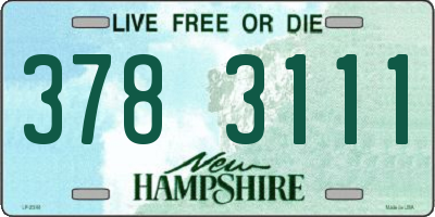 NH license plate 3783111