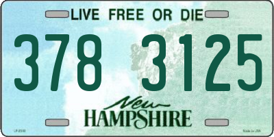NH license plate 3783125
