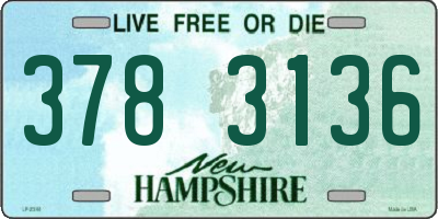 NH license plate 3783136