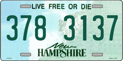 NH license plate 3783137