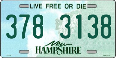 NH license plate 3783138