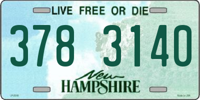 NH license plate 3783140